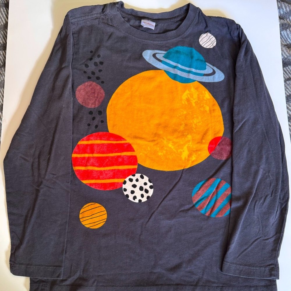 Hanna Andersson 150 / US 12 Planets Space Long Sleeve T-Shirt